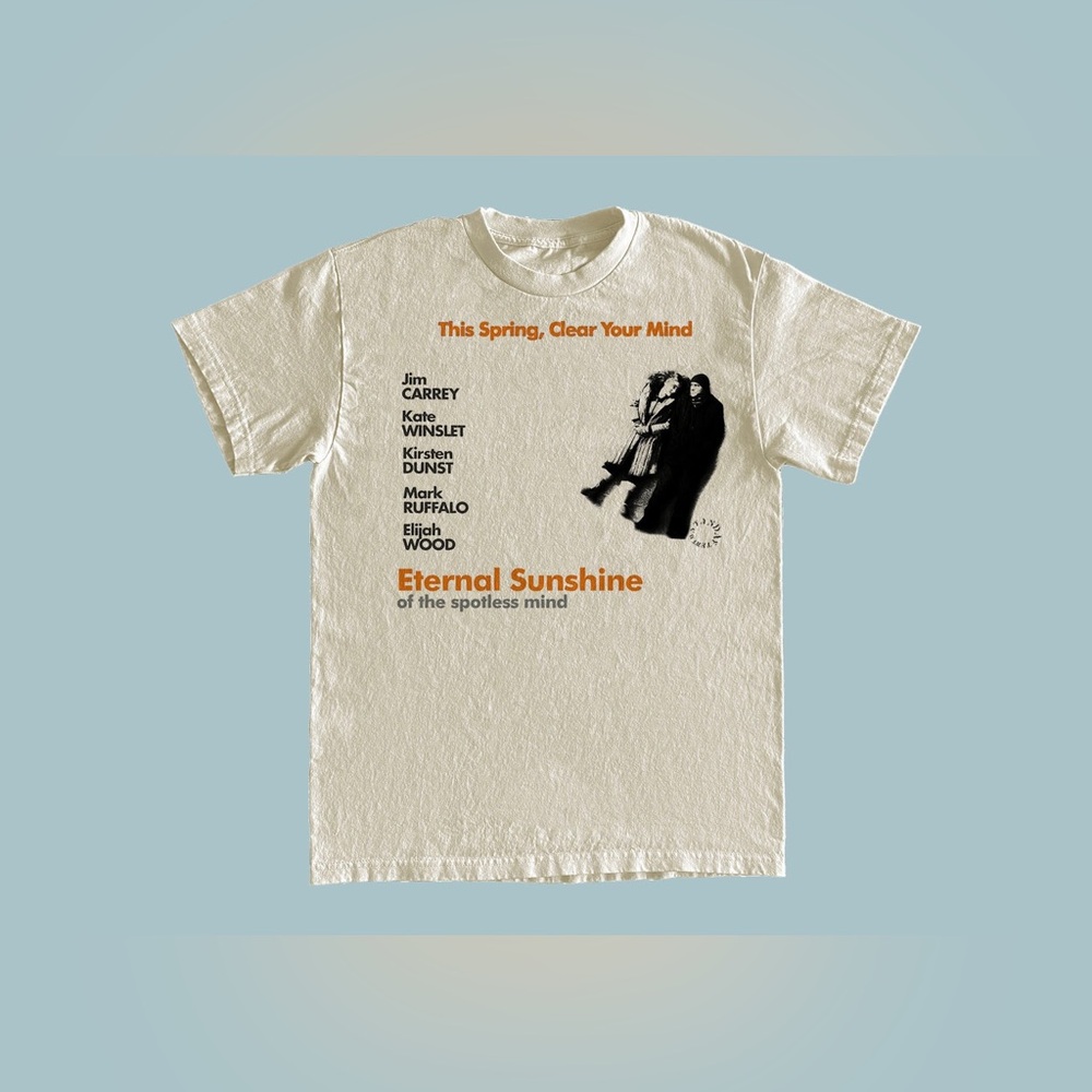 andafterthat Eternal Sunshine of the Spotless Mind Beige Tee Criterion A24 Neon